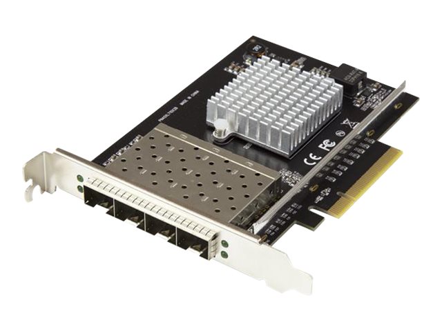 StarTech.com Quad Port 10G SFP+ Netzwerkkarte - Intel XL710 Open SFP+ Converged Adapter - PCIe 10 Gigabit Ethernet Server NIC - 10GbE LWL LAN Karte - Dell PowerEdge HPE ProLiant (PEX10GSFP4I)