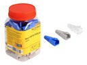 Delock Netzwerkkabel-Knickschutz - Grau, Blau, durchsichtig (Packung mit 50 Stück)