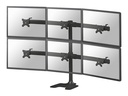 Neomounts FPMA-D700DD6 - Aufstellung - für 6 LCD-Displays - Schwarz - Bildschirmgröße: 25.4-68.6 cm (10"-27")
