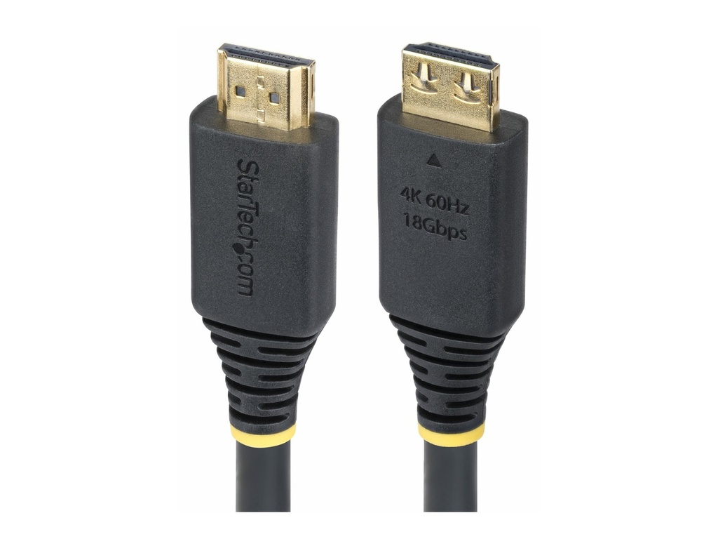 StarTech.com High Speed - HDMI-Kabel - HDMI männlich zu HDMI männlich - 5 m - abgeschirmt - Schwarz - halogenfrei, passiv, 4K60Hz-Unterstützung, 1440p (UWQHD)