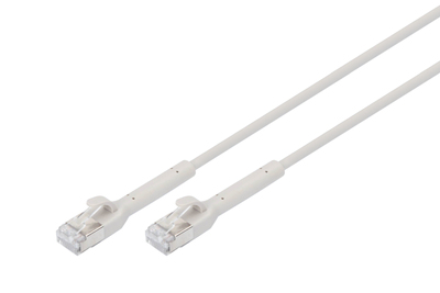 DIGITUS CAT 6A F-FTP abwinkelbares Patchkabel, Kupfer, 3 m,  grau