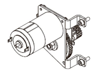 Zebra Bandzufuhr Gleichstrommotor linkshändig