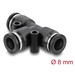 Delock Pneumatik Steckverbinder 8 mm mit zwei Befestigungslöchern T-Form
