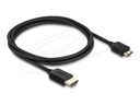 Delock High Speed - HDMI-Kabel - HDMI männlich zu 19-poliger Mini-HDMI männlich - 1 m - dreifach abgeschirmtes Koaxialkabel - Schwarz - 8K60Hz (7680 x 4320)
