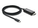 Delock Adapterkabel - USB-C männlich zu HDMI männlich - 2 m - dreifach abgeschirmtes Koaxialkabel - Schwarz - 4K240Hz (3840 x 2160)