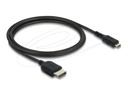 Delock High Speed - HDMI-Kabel - HDMI männlich zu 19 pin micro HDMI Type D männlich - 1 m - dreifach abgeschirmtes Koaxialkabel - Schwarz - 8K60Hz (7680 x 4320)