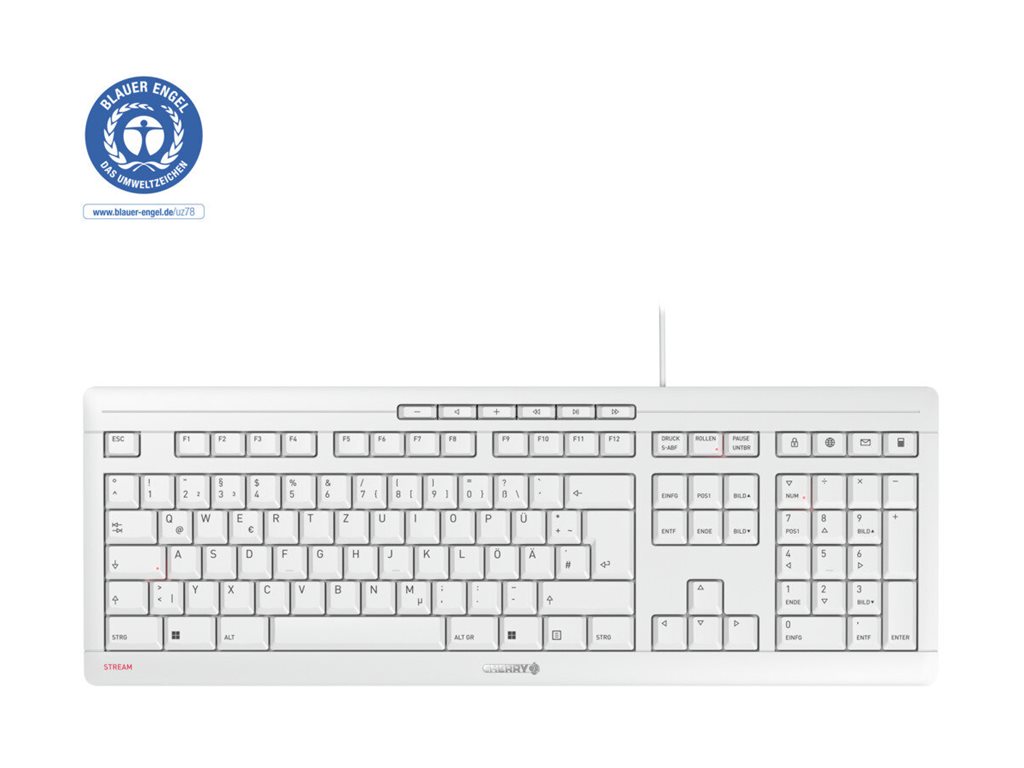 Cherry STREAM KEYBOARD - Tastatur - 100% - full