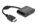Delock Adapterkabel - HDMI männlich zu USB-C weiblich - 18 cm - Schwarz - HDR-Unterstützung, DP Alt-Modus Unterstützung, Unterstützung für 4K60Hz (3840 x 2160)