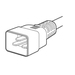Juniper Power Cord AC Europe C21 Right-angle -long to IEC-C20 - Kabel - 4,5 m