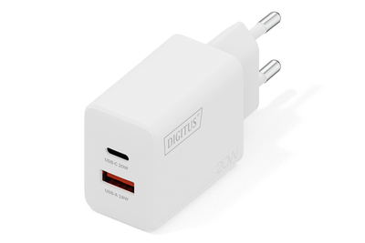 DIGITUS USB Charger 20W, 1x USB-C, 1x USB-A