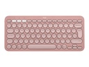 Logitech Pebble Keys 2 K380s - Mini - Kabellos - Bluetooth - Scherenschalter - QWERTY - Rose