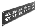 Delock 19" Rackblende für 6 Lüfter 60 x 60 mm dunkelgrau
