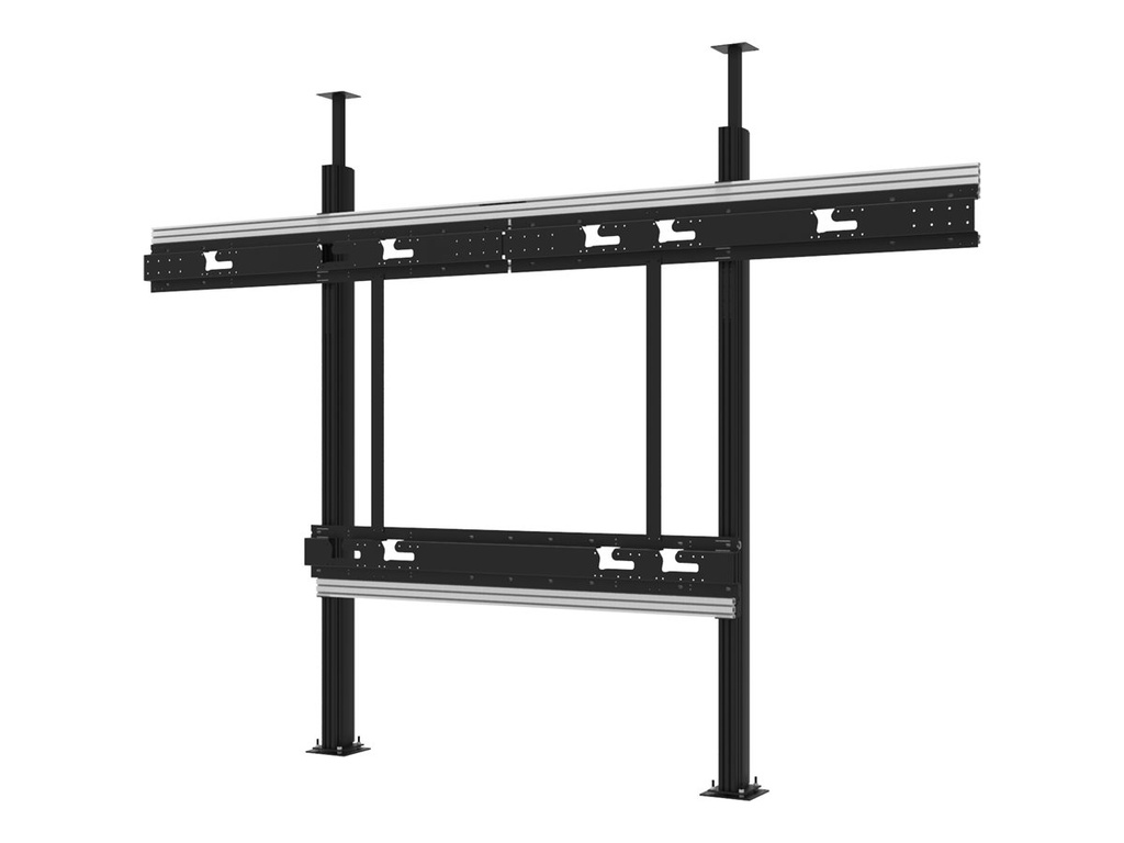 Peerless AV SEAMLESS Kitted+ Series - Befestigungskit - modular - für dvLED Videowand - Schraubbefestigung - Aluminium - Schwarz, Silber - Bildschirmgröße: 345.4 cm (136")