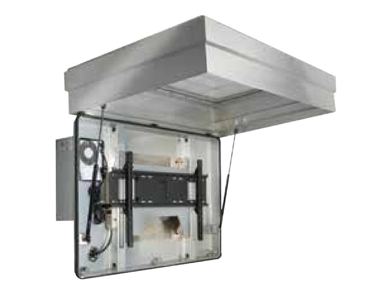 Peerless Indoor/Outdoor Protective Enclosures FPE47FH-EU-S - Gehäuse - für Flachbildschirm - kaltgewalzter Stahl, Temperglas - Stone Grey - Bildschirmgröße: 116.8 cm-119.4 cm (46"-47")