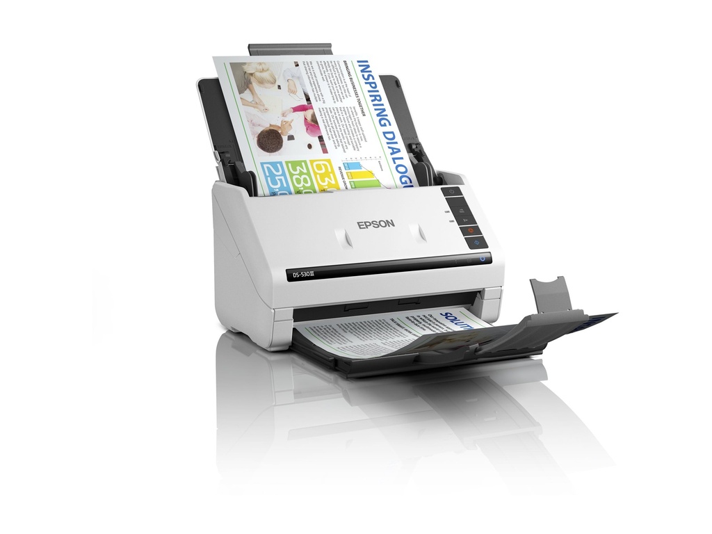 Epson WorkForce DS-530III - Dokumentenscanner - Duplex - A4 - 600 dpi x 600 dpi - bis zu 40 Seiten/Min. (einfarbig)