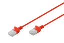 DIGITUS CAT 6 U-UTP Slim Patchkabel, 5 m, Rot