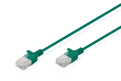DIGITUS CAT 6 U-UTP Slim Patchkabel, 2 m, Grün