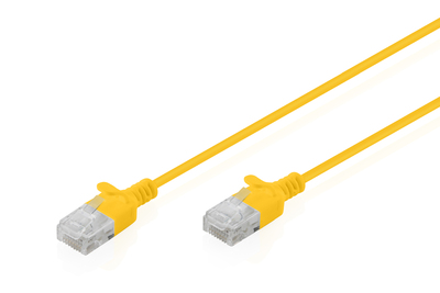 DIGITUS CAT 6 U-UTP Slim Patchkabel, 3 m, Gelb