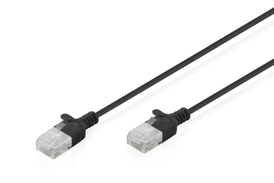 DIGITUS CAT 6 U-UTP Slim Patchkabel, 1,5 m, Schwarz