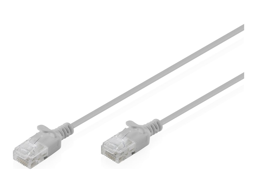 DIGITUS CAT 6 U-UTP Slim Patchkabel, 3 m, Grau