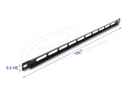 Delock Rackpaneel - with cable tie fastening - Schwarz - 0.5U - 48.3 cm (19")
