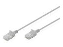 DIGITUS CAT 6 U-UTP Slim Patchkabel, 0,3 m, Grau
