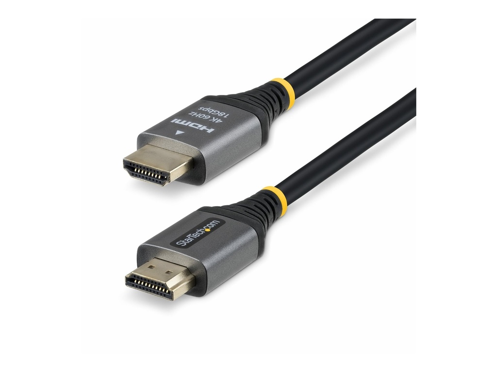 StarTech.com Startech - Premium High Speed - HDMI-Kabel - HDMI männlich zu HDMI männlich - 1.5 m - abgeschirmt - schwarz & silber - 4K60Hz-Unterstützung, 1440p (UWQHD)