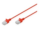 DIGITUS CAT 6 U-UTP Slim Patchkabel, 1 m, Rot, 10 Stück