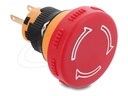 Delock Drücktaster - mushroom-head, for installation 16 mm, 2 x solder terminal, plastic, 32 mm diameter