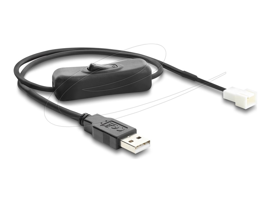 Delock Netzkabel für Lüfter - USB (M) zu 3-poliger Lüfteranschluss (M)