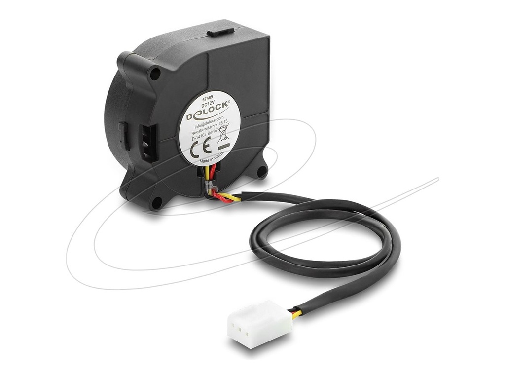 Delock Radiallüfter Lüftergebläse DC 40 x 40 20 mm - 12 V