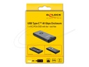 Delock Speichergehäuse - 40 Gbps, with fan, tool free - M.2 - M.2 NVMe Card / PCIe (NVMe)