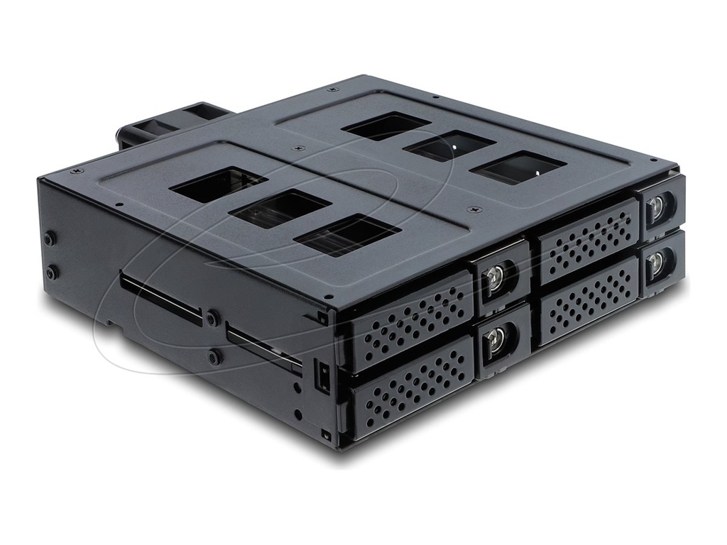 Delock 5.25" Mobile Rack for 4 x 2.5" SATA HDD / SSD - Gehäuse für Speicherlaufwerke mit Lüfter - 2.5" (6.4 cm)