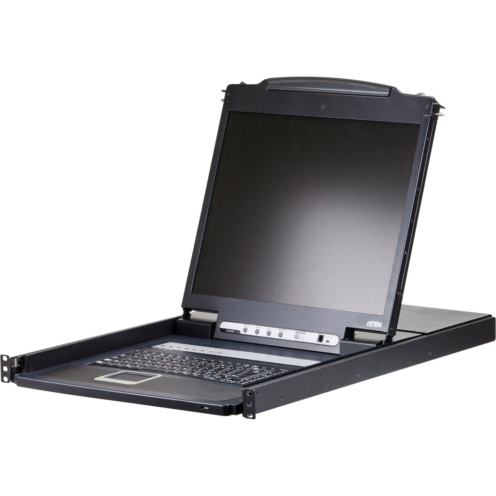 ATEN Single Rail 19i LCD KVM Switch USB - VGA and Broadcast Mode-USA-English - KVM-Umschalter - 8-Port