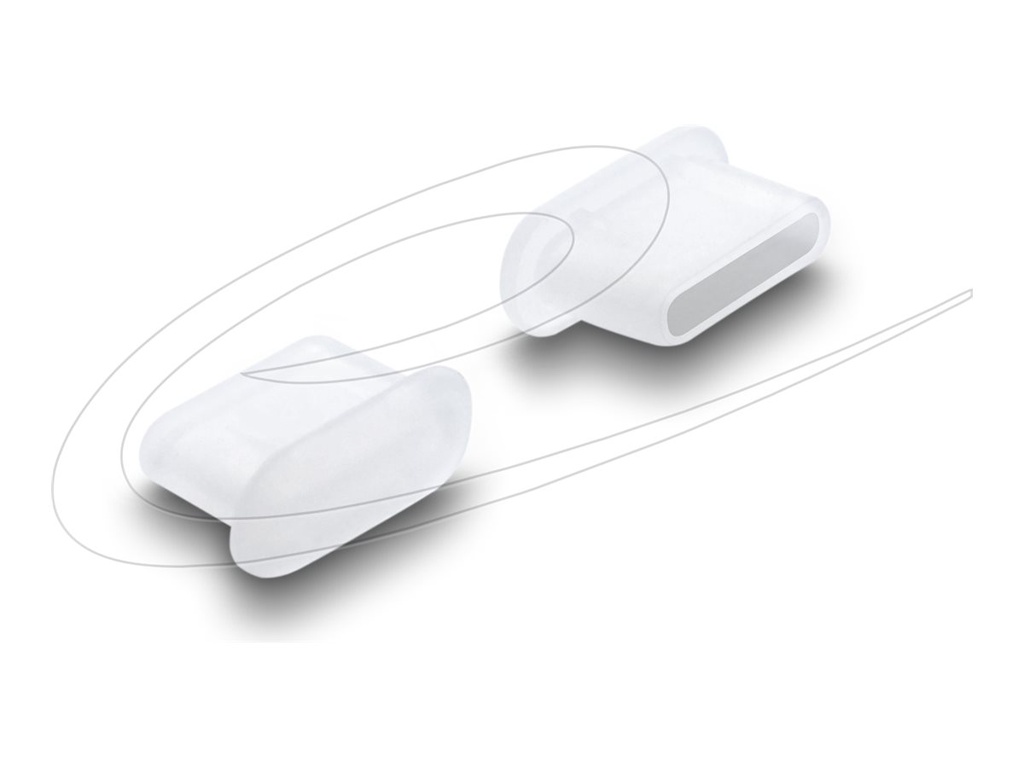 Delock Staubschutz für USB Type-C Buchse 10 Stück Silikon transparent