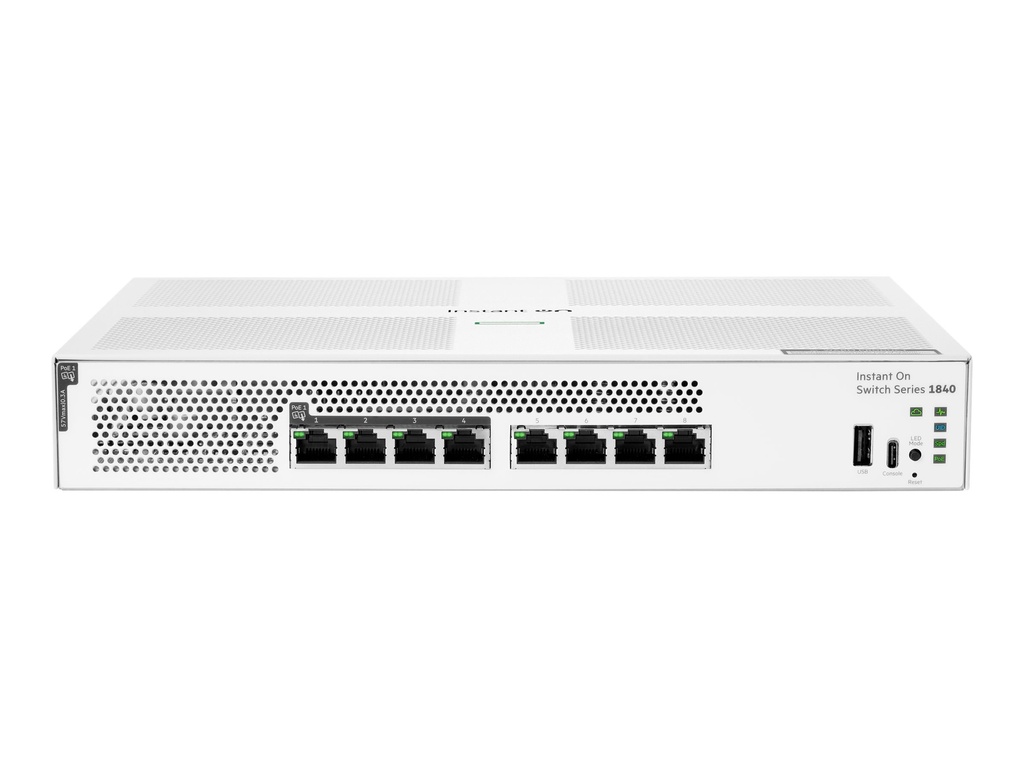 HPE Networking Instant On 1840 - Switch - managed - 7 x 10/100/1000 + 1 x 10/100/1000 (PoE)