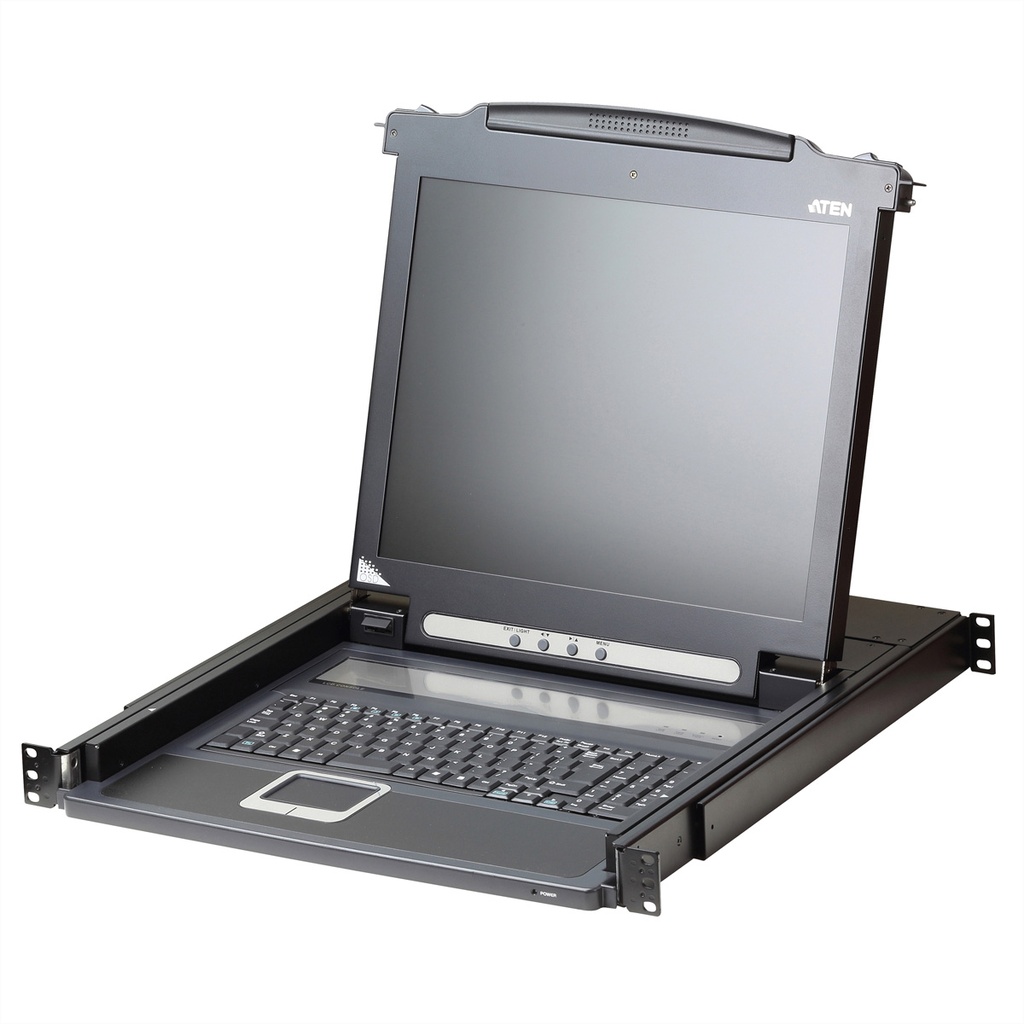 ATEN CL1000N Konsole GB USB-PS/2 VGA Englische Tastatur - KVM-Konsole - PS/2