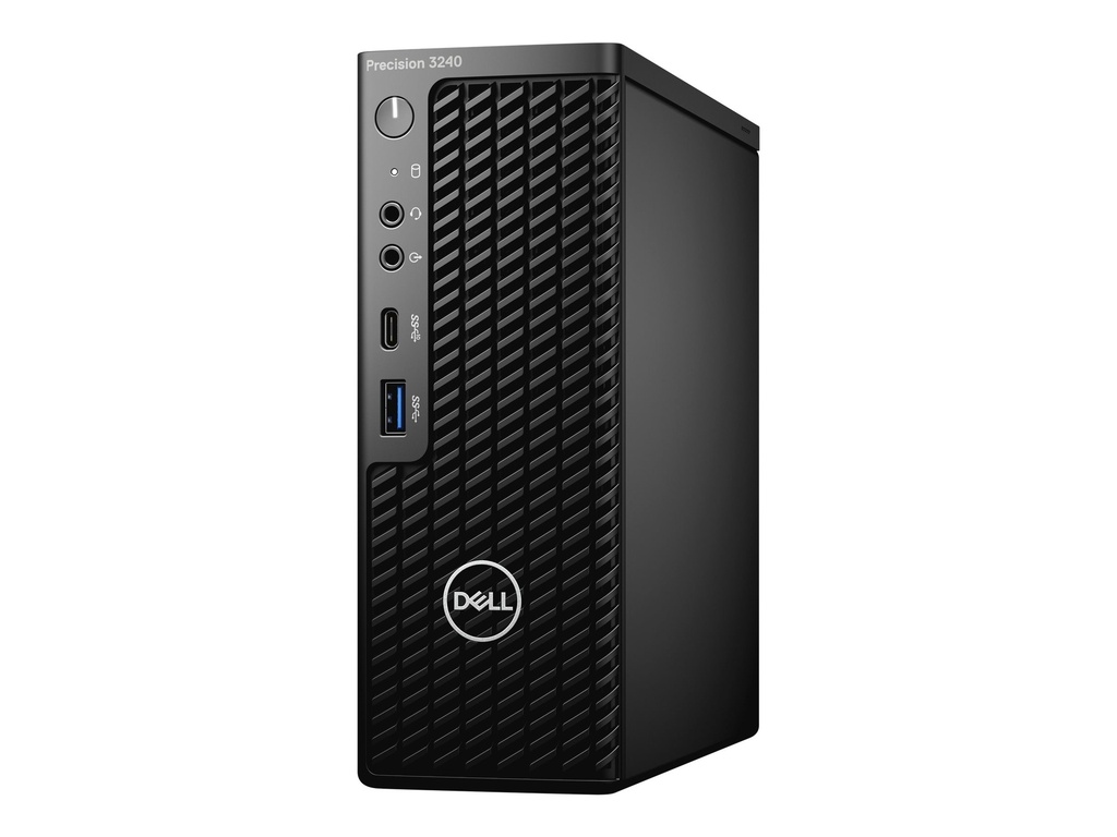 Dell Precision 3240 Compact - USFF - 1 x Core i5 10500 / 3.1 GHz - vPro - RAM 8 GB - SSD 256 GB - UHD Graphics 630 - 1GbE - Win 10 Pro 64-Bit - Monitor: keiner - Schwarz - BTP - mit 1 Year Basic Onsite (IE, UK - 3 Years)