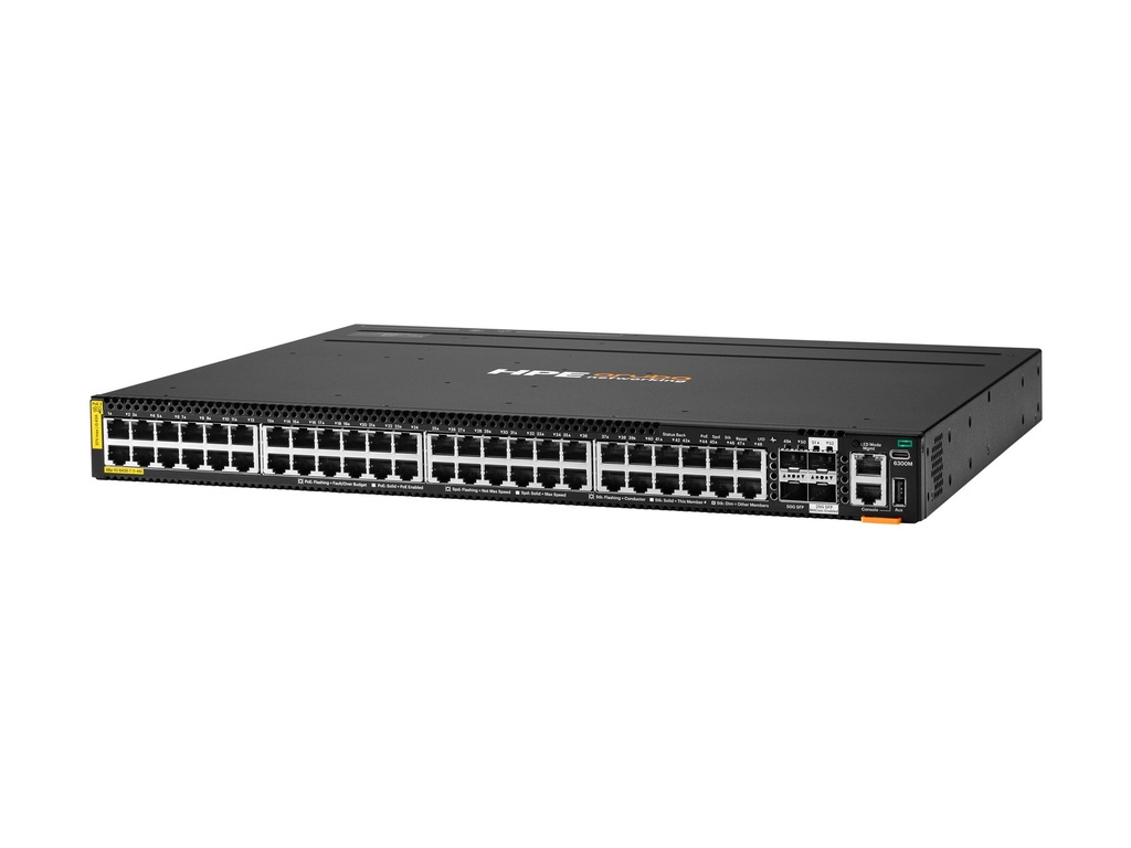 HPE Aruba Networking CX 6300M 48p 1G Class8 PoE 2p SFP56 50G 2p SFP28 25G MACsec - Switch - L3 Erweitert - managed - 48 x 10/100/1000 (PoE++)