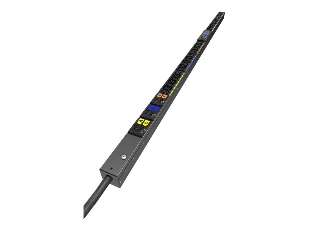 Eaton G4 - Steckdosenleiste (Rack - einbaufähig) - verwaltet - Wechselstrom 200-240 V - 14.4 kW - 1-phasig - Ethernet 10/100/1000, USB - Ausgangsanschlüsse: 42 (24 x IEC 60320 C13, 18 x IEC 60320 C39)