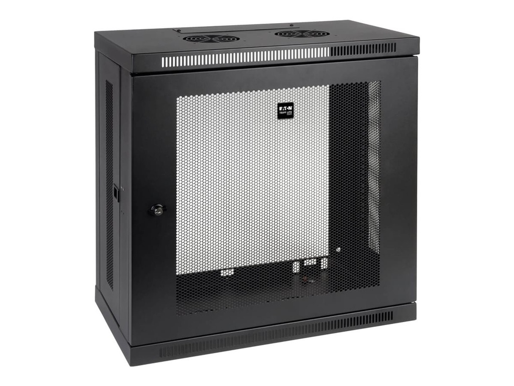 Eaton Tripp Lite Series SmartRack - Schrank für Rack-Gehäuse - flaches Profil, Patch-Tiefe, klein - geeignet für Wandmontage - Schwarz - 12U - 48.3 cm (19")