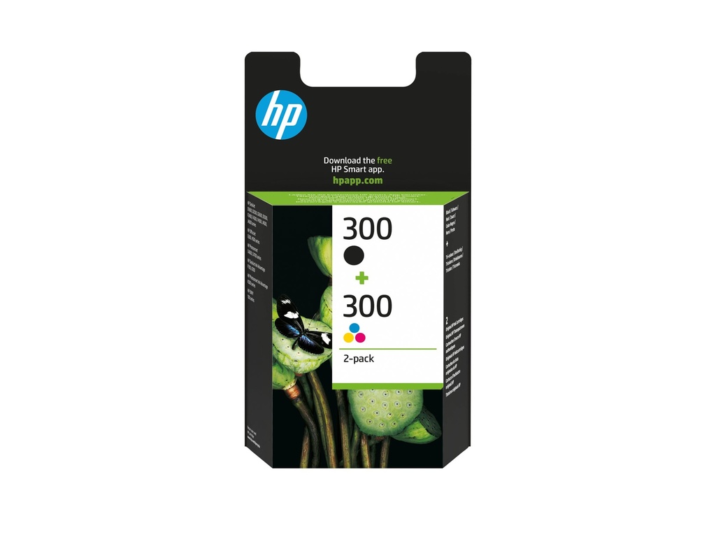 HP 300 - 2er-Pack - Schwarz, Farbe (Cyan, Magenta