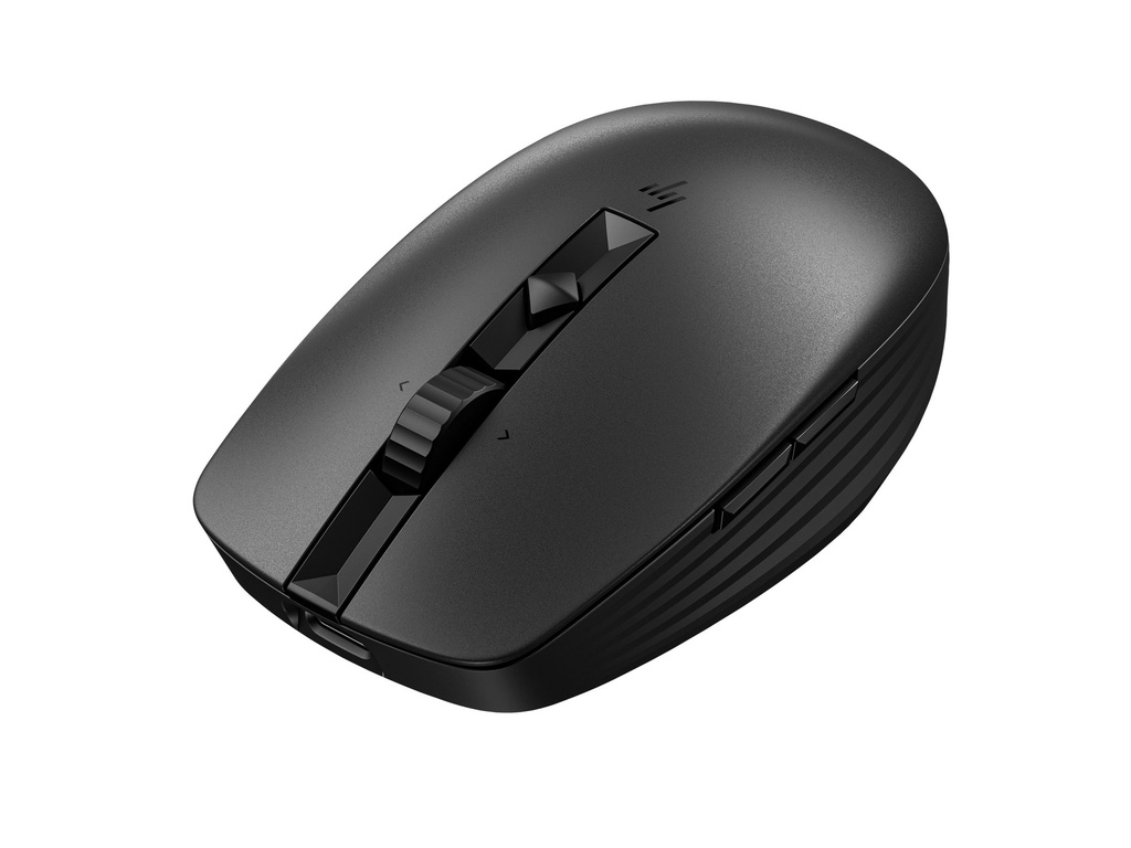 HP 715 - Maus - multi-device, wiederaufladbar - 7 Tasten - kabellos, kabelgebunden - Bluetooth 3.0, 2.4 GHz - kabelloser Empfänger (USB)