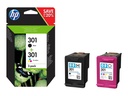 HP 301 - 2er-Pack - Schwarz, Farbe (Cyan, Magenta