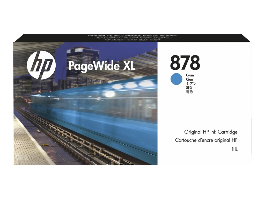 HP 878 - 1 L - Cyan - original - PageWide XL