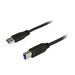 Synergy 21 S215302 - 3 m - USB A - USB B - USB 3.2 Gen 1 (3.1 Gen 1) - Männlich/Männlich - Schwarz - S215302 - vergoldete Kontakte