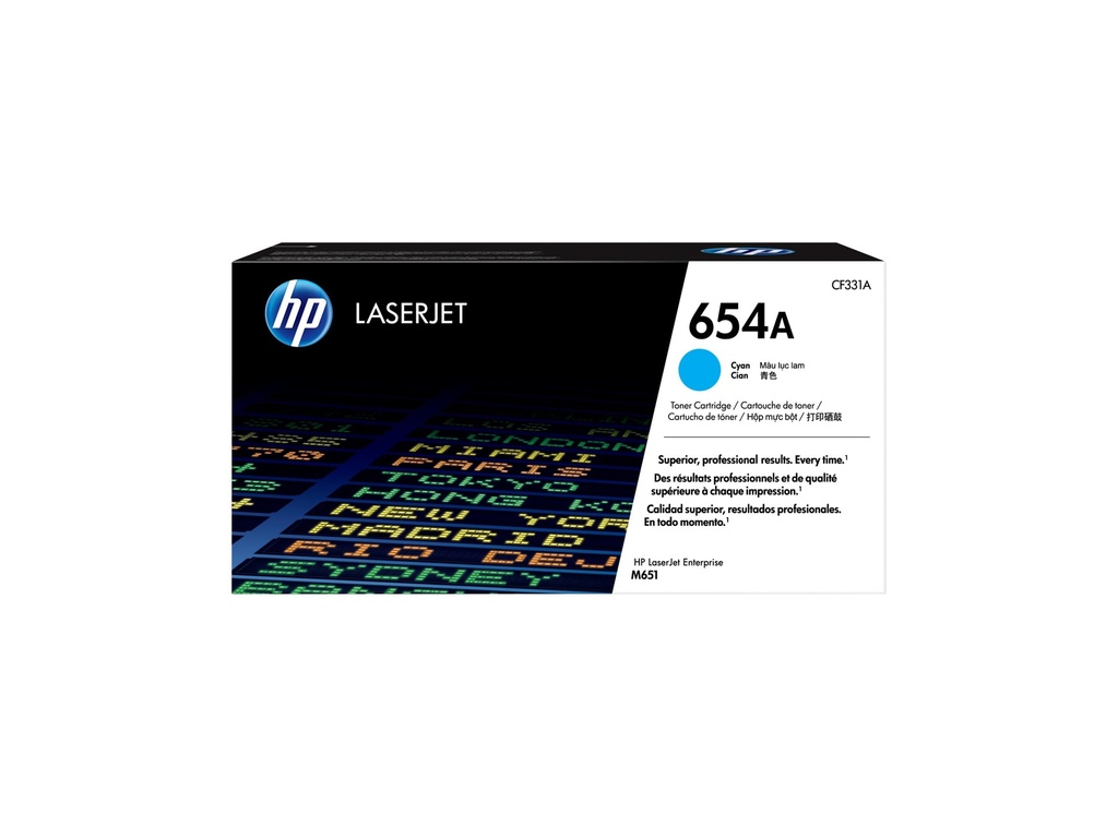 HP 654A - Cyan - original - LaserJet - Tonerpatrone (CF331A)