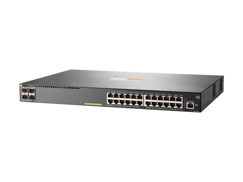 HPE Aruba 2930F 24G PoE+ 4SFP - Switch - L3 - managed - 24 x 10/100/1000 (PoE+)