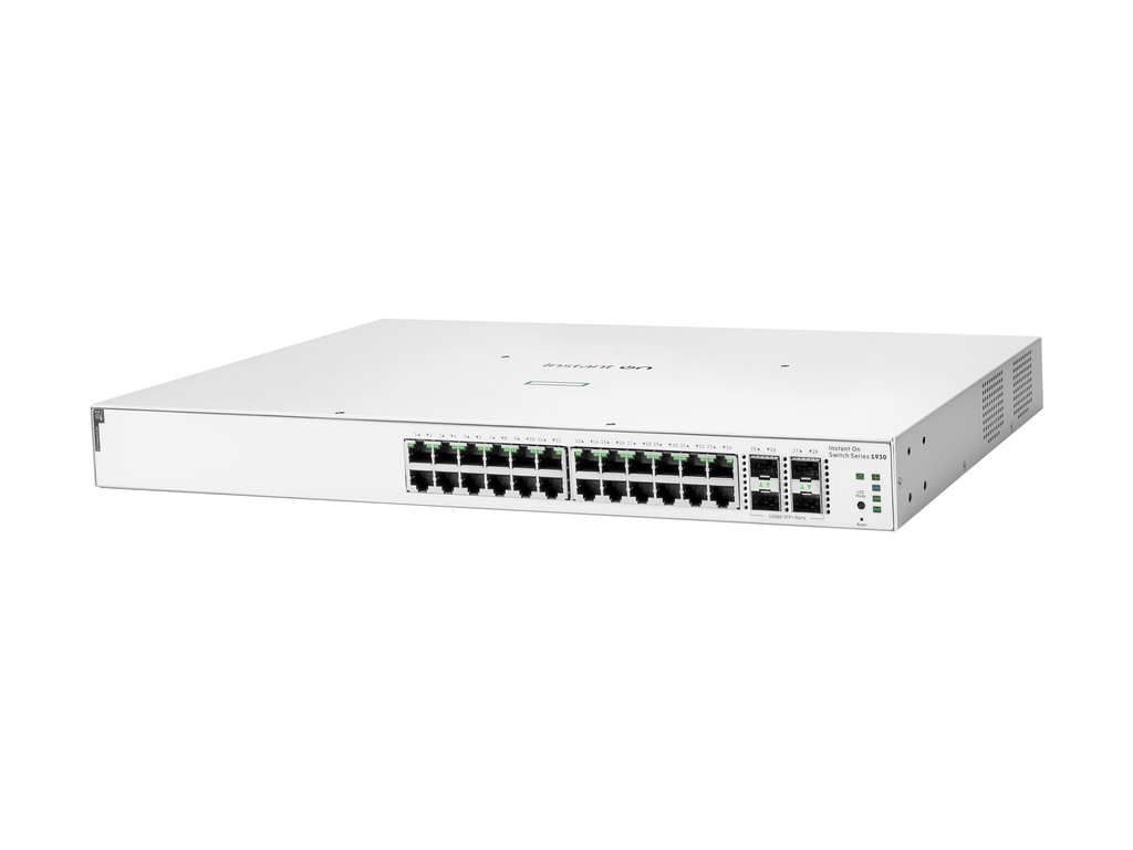 HPE Networking Instant On 1930 24G Class4 PoE 4SFP/SFP+ 370W Switch - Switch - L3 - managed - 24 x 10/100/1000 (PoE)