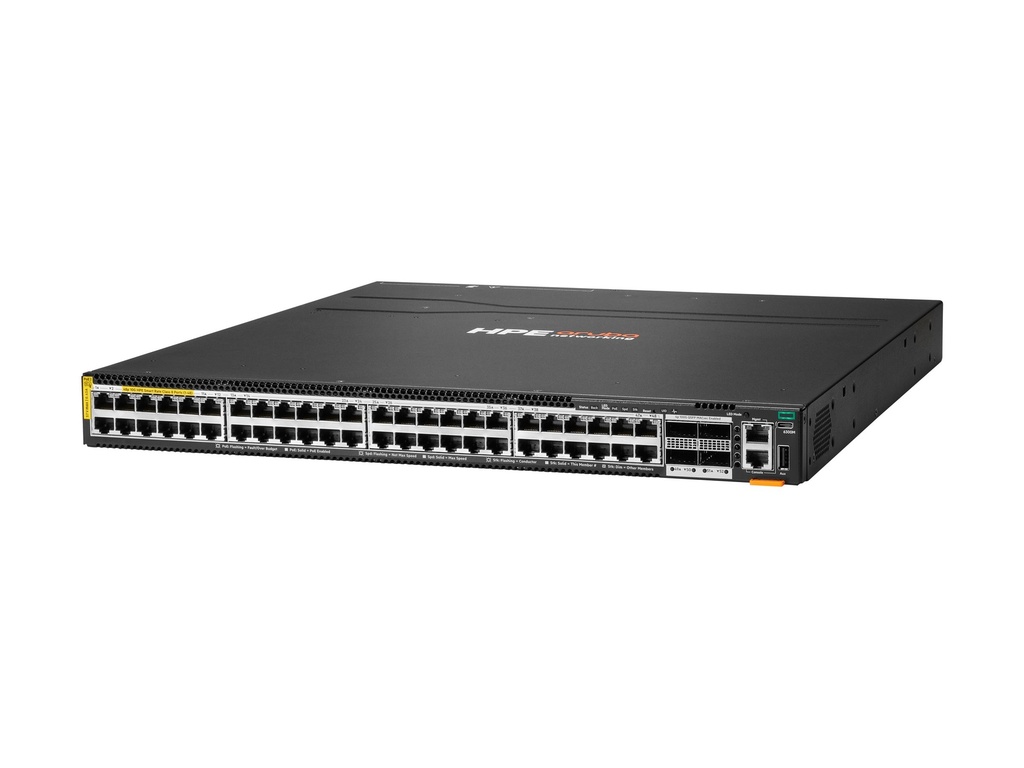 HPE Aruba Networking CX 6300M 48p SR10 1G/2.5G/5G/10G PTP/AVB Class8 PoE 4p 100G MACsec Switch - Switch - nur horizontale Oberflächenmontage - L3 - managed - 48 x 100/1000/2.5G/5G/10GBase-T (PoE++)